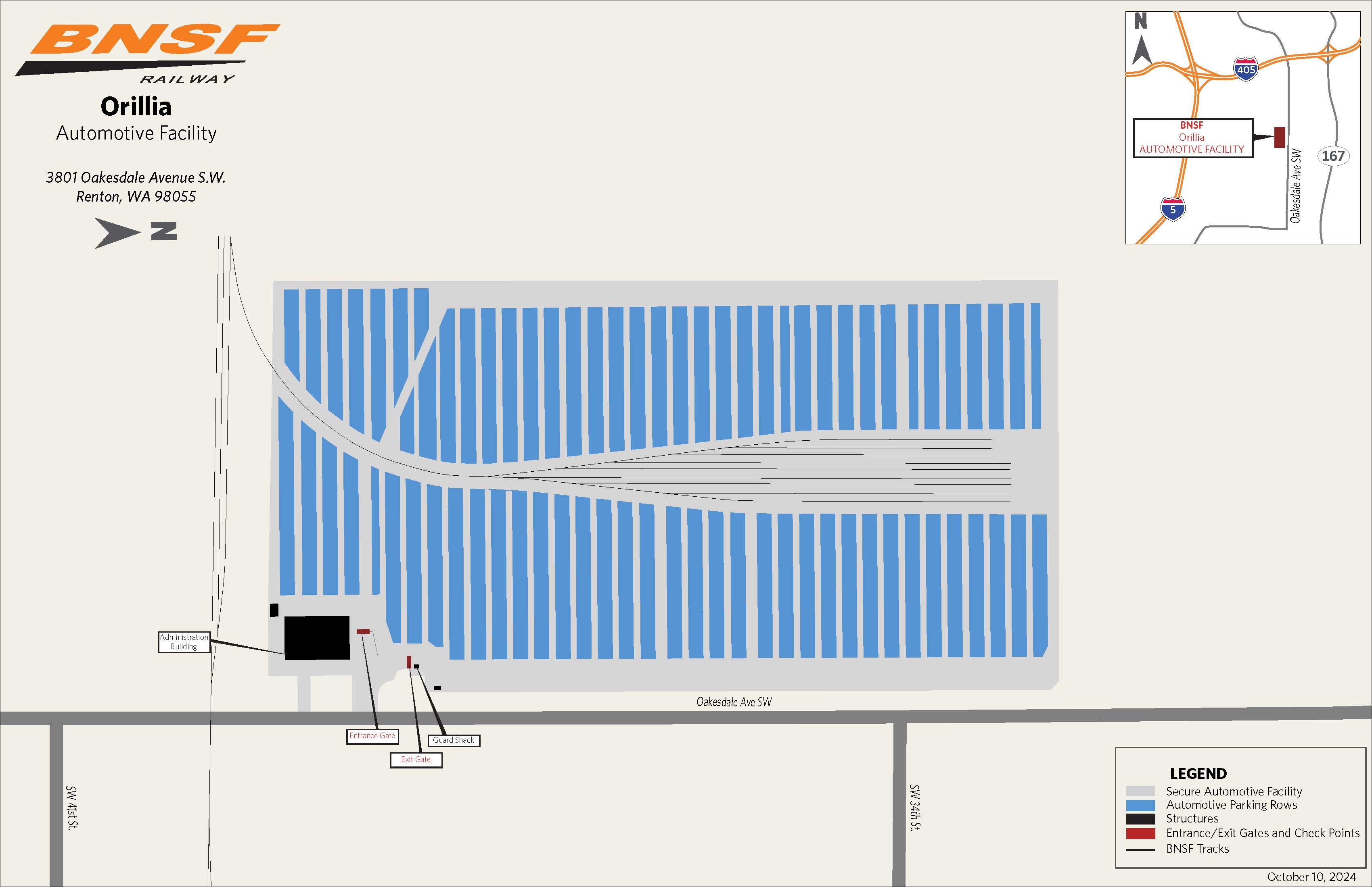 Renton, WA Orillia Automotive Facility Map