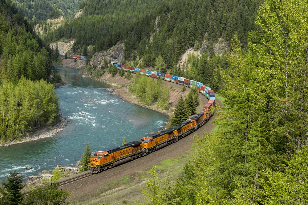 BNSF Train beside river